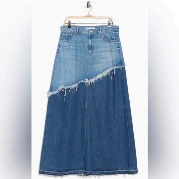 MOTHER The Dual Ditcher Denim Maxi Skirt - Picture 3 of 4